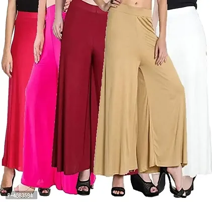 Buy W Coral Red Polyester Palazzo Trousers - Palazzos for Women 1440853 |  Myntra